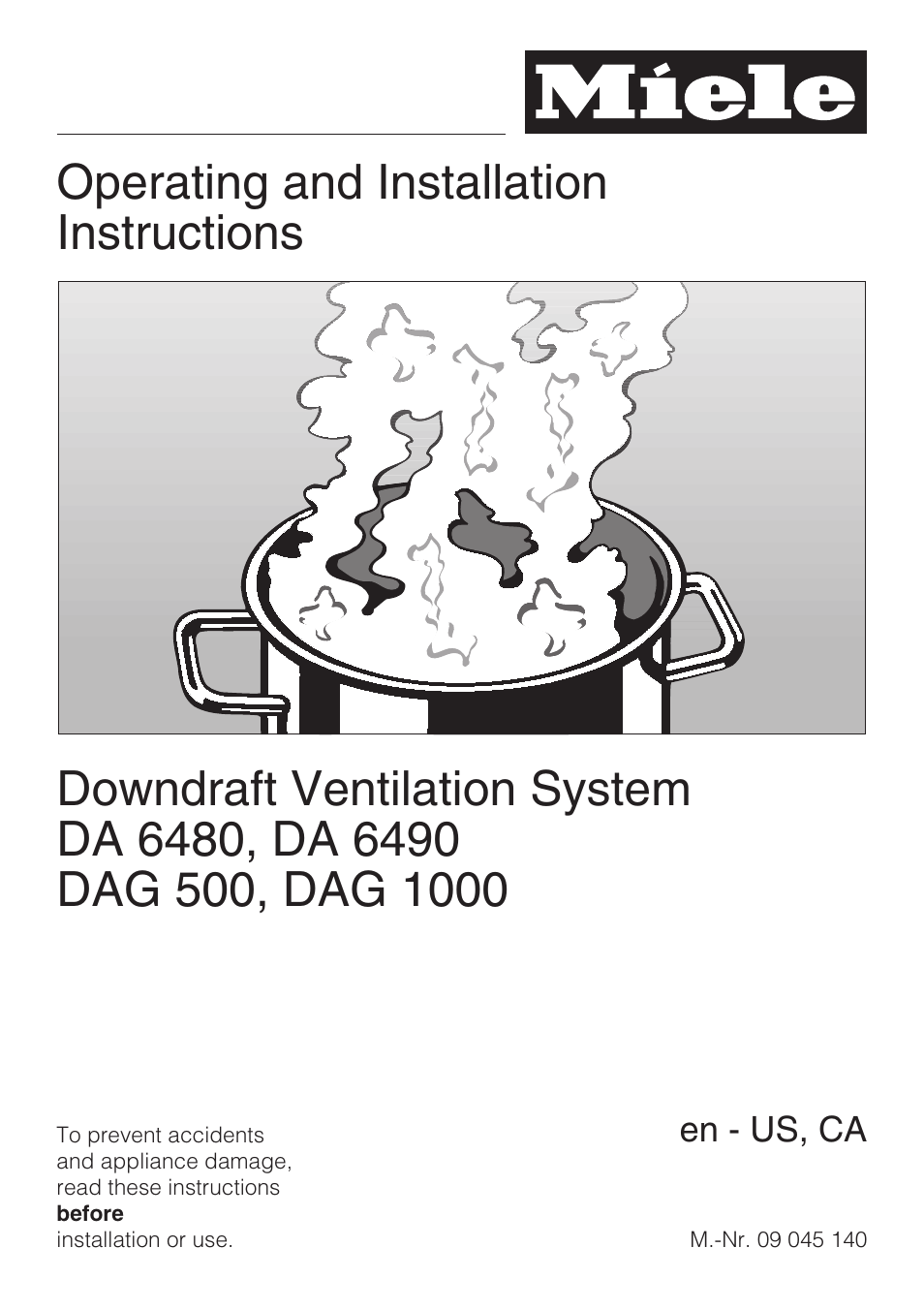 Miele DAG 500 User Manual | 40 pages