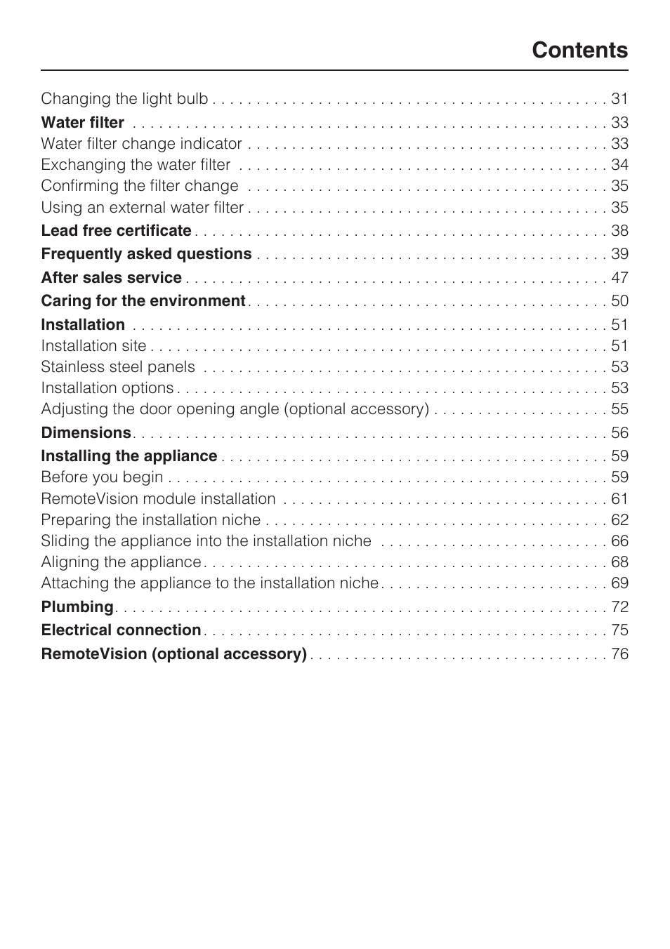 Miele KF1801SF User Manual | Page 3 / 80