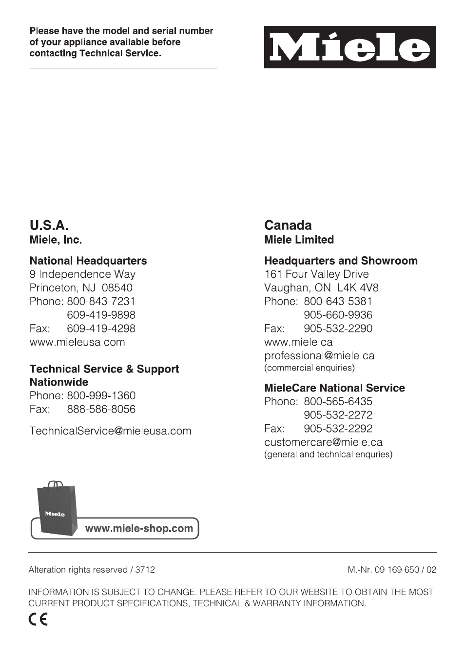 Miele KF1801SF User Manual | Page 80 / 80