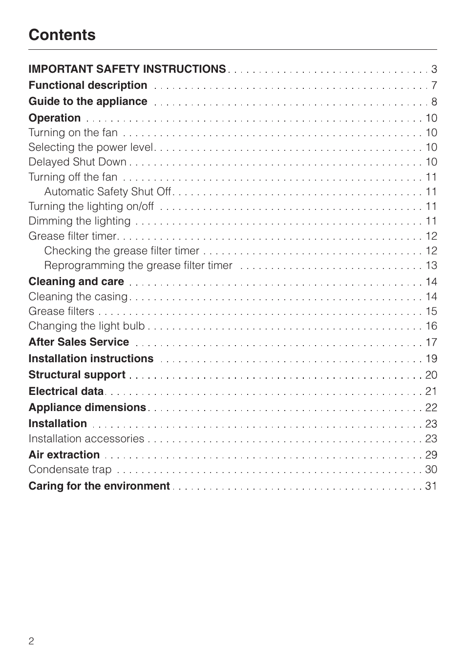 Miele DA220-3 User Manual | Page 2 / 32