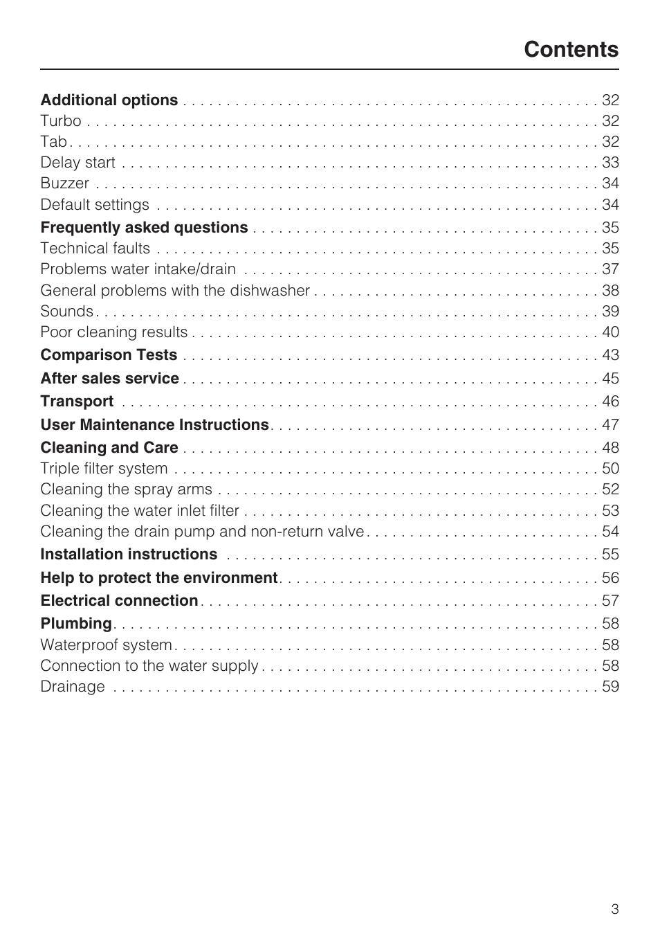 Miele G 1472 User Manual | Page 3 / 60