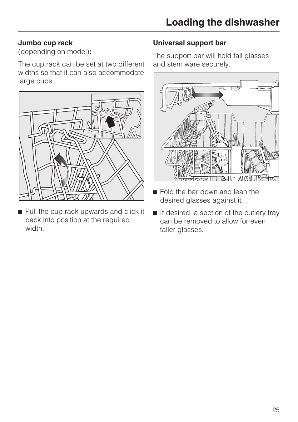 Loading the dishwasher | Miele G 5915 User Manual | Page 25 / 86