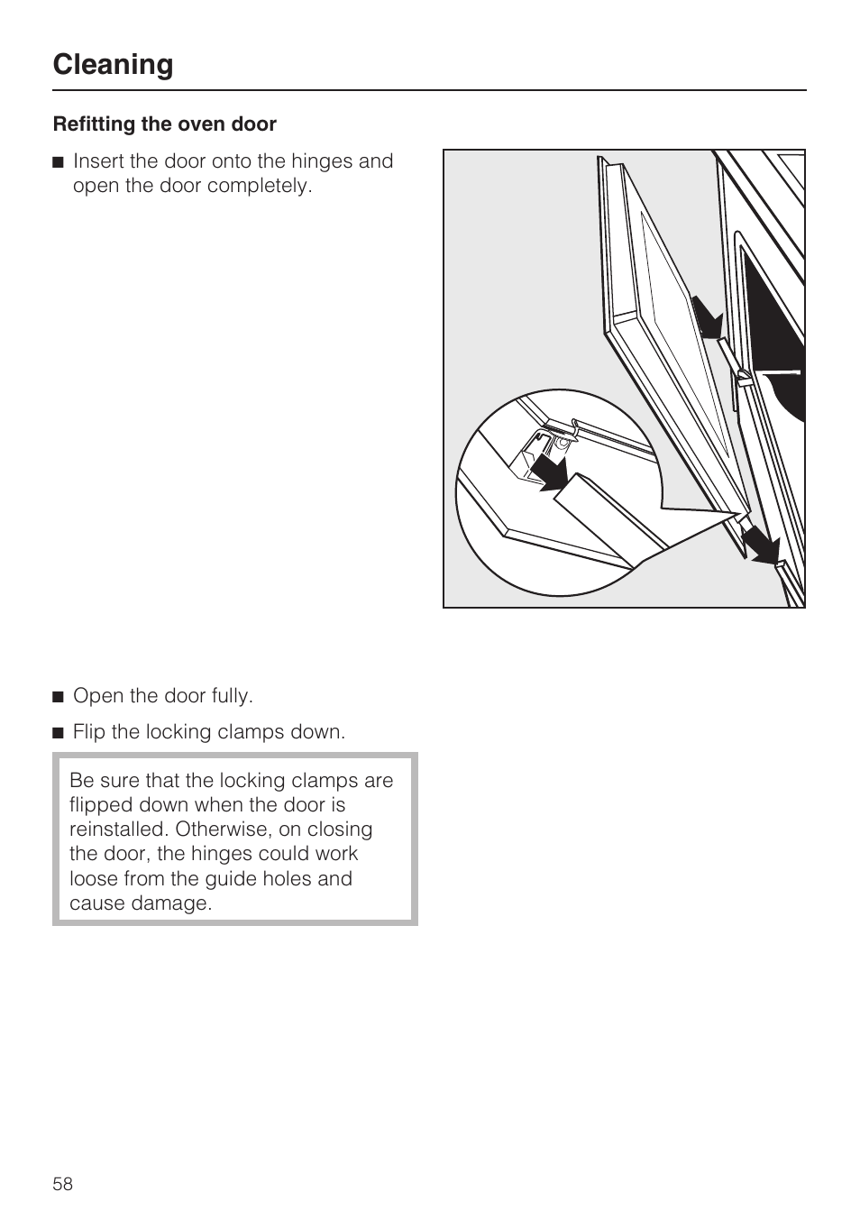 Cleaning | Miele H4782BP User Manual | Page 58 / 76