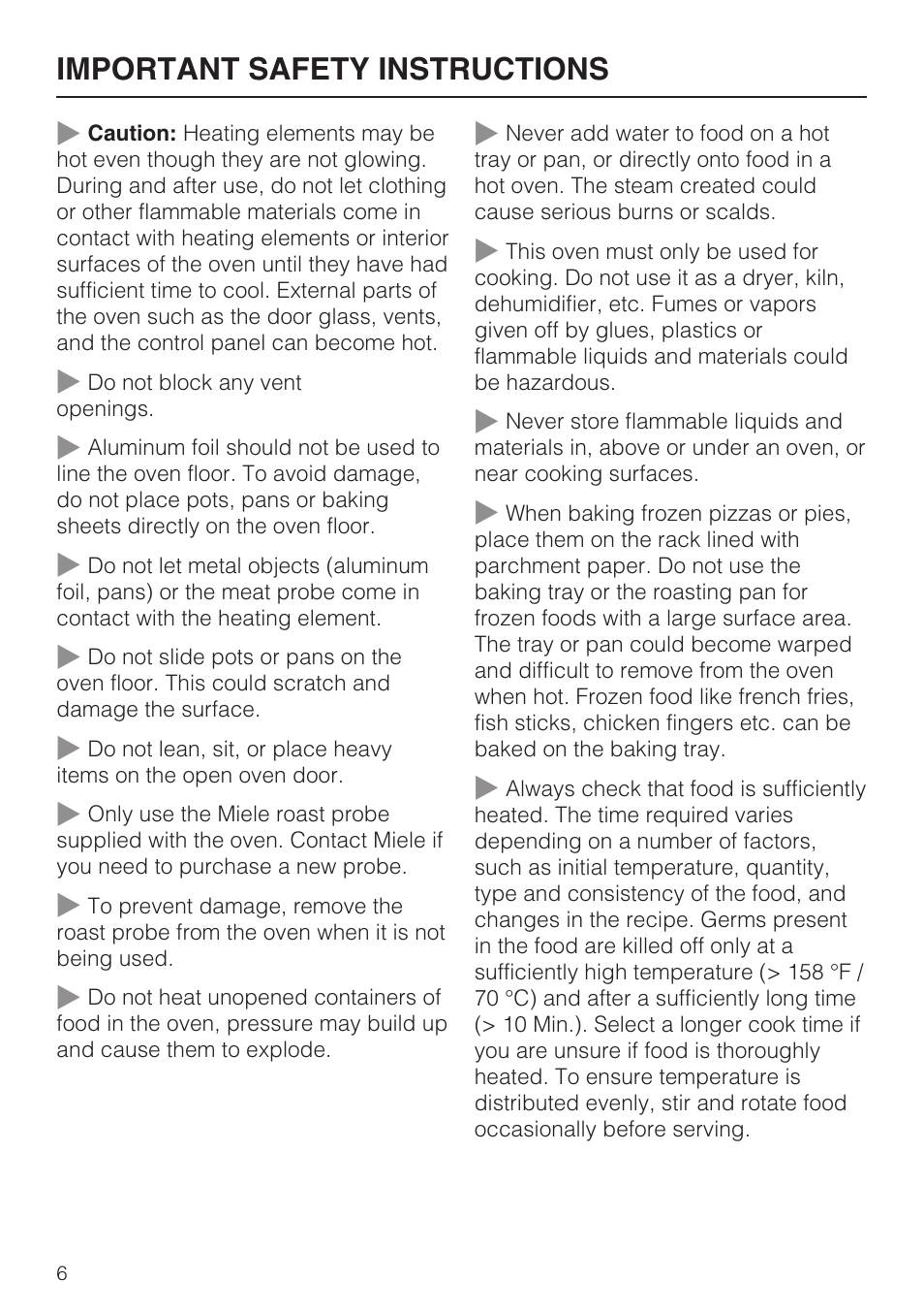 Important safety instructions | Miele H4782BP User Manual | Page 6 / 76