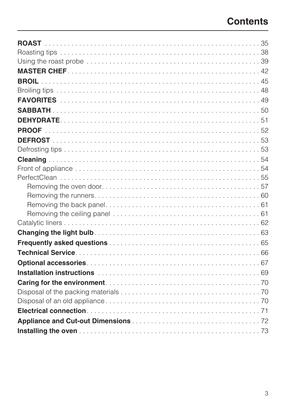 Miele H 4688 B User Manual | Page 3 / 76