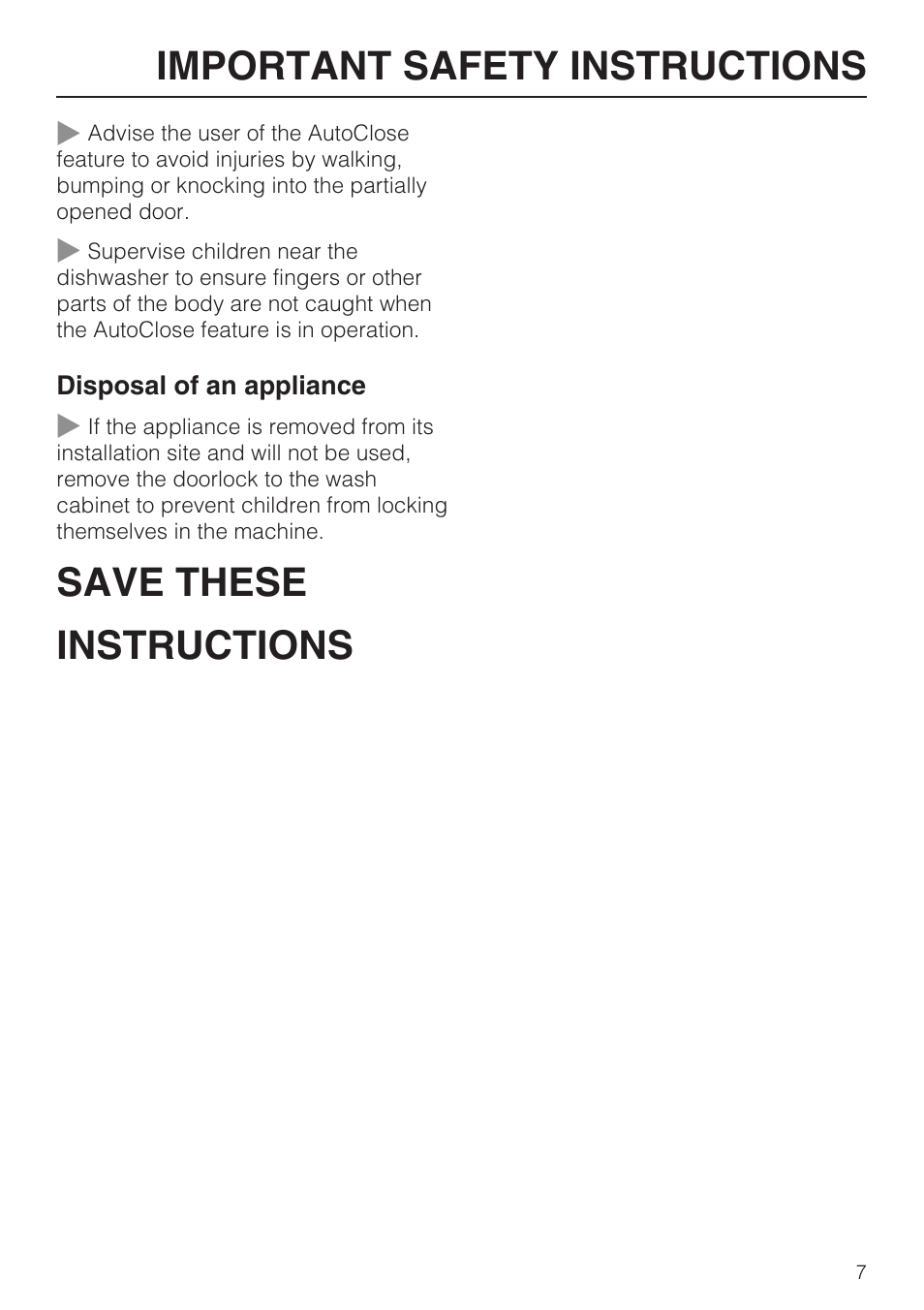 Miele G 2832 User Manual | Page 7 / 80