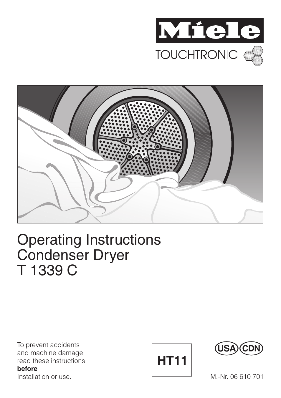 Miele TOUCHTRONIC T 1339 C User Manual | 44 pages