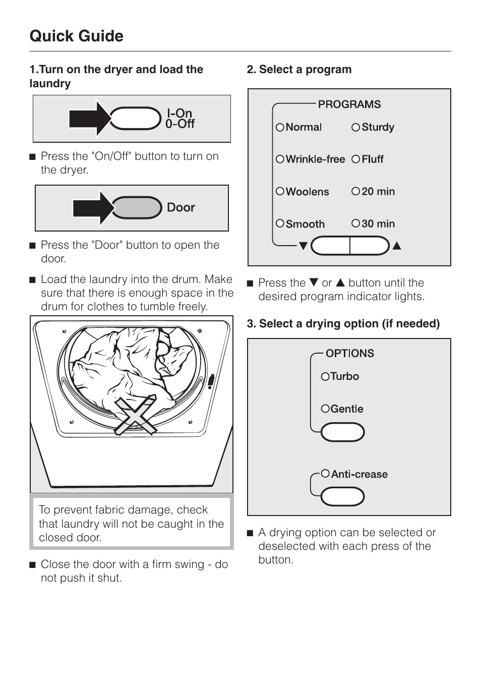 Quick guide 22, Quick guide | Miele TOUCHTRONIC T 1339 C User Manual | Page 22 / 44