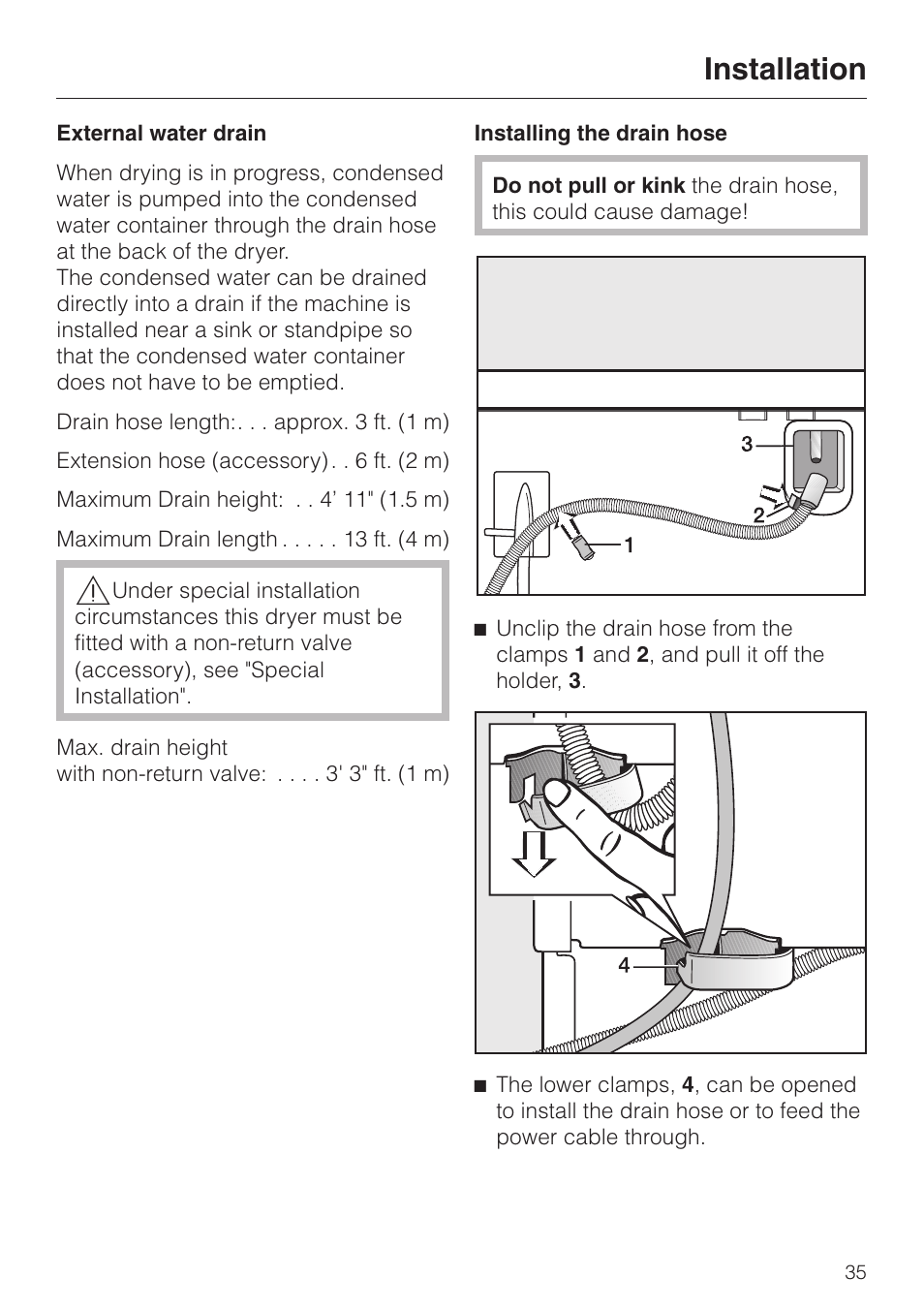 Installation | Miele TOUCHTRONIC T 1339 C User Manual | Page 39 / 44