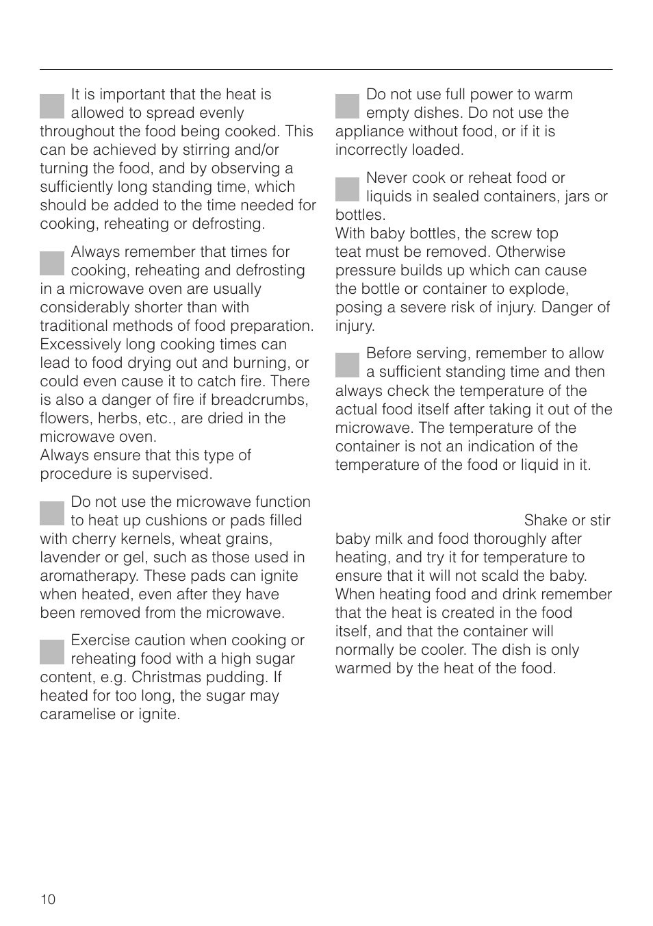 Warning and safety instructions | Miele M 8261 User Manual | Page 10 / 60