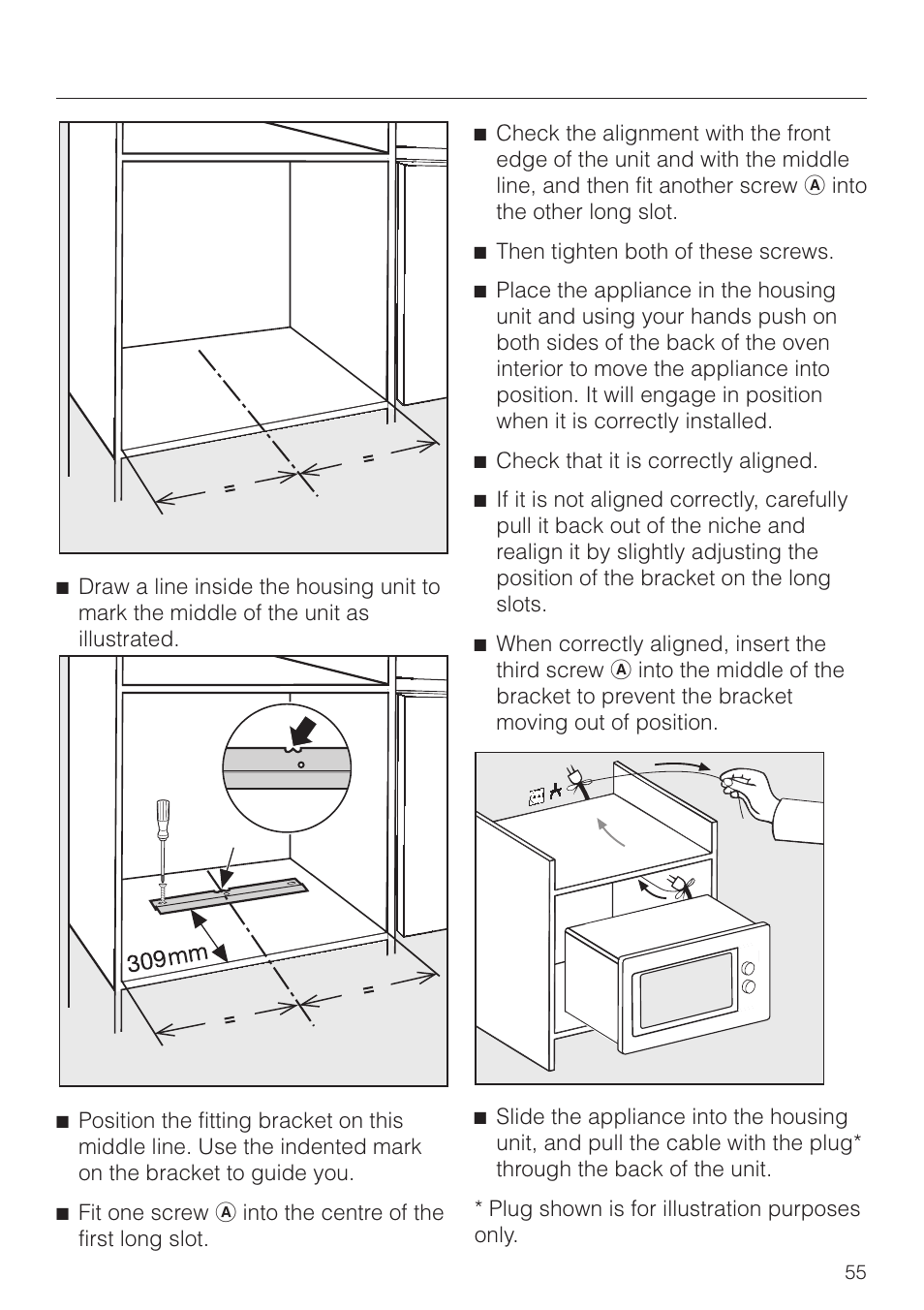 Installation | Miele M 8261 User Manual | Page 55 / 60