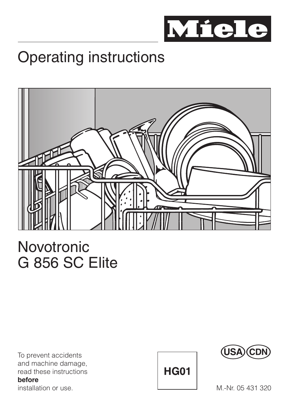 Miele NOVOTRONIC G 856 SC ELITE User Manual | 52 pages