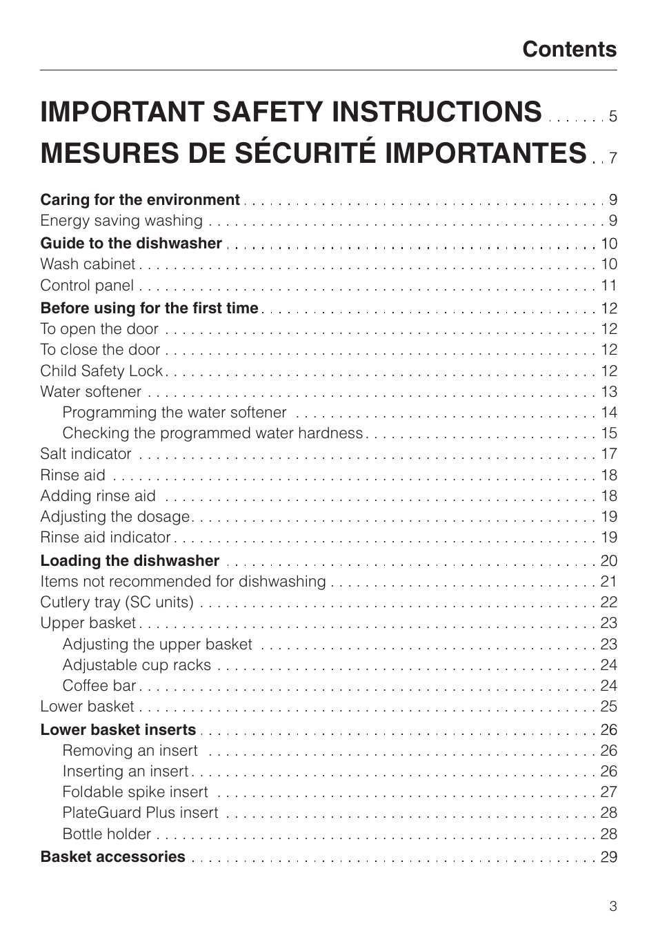 Miele NOVOTRONIC G 856 SC ELITE User Manual | Page 3 / 52