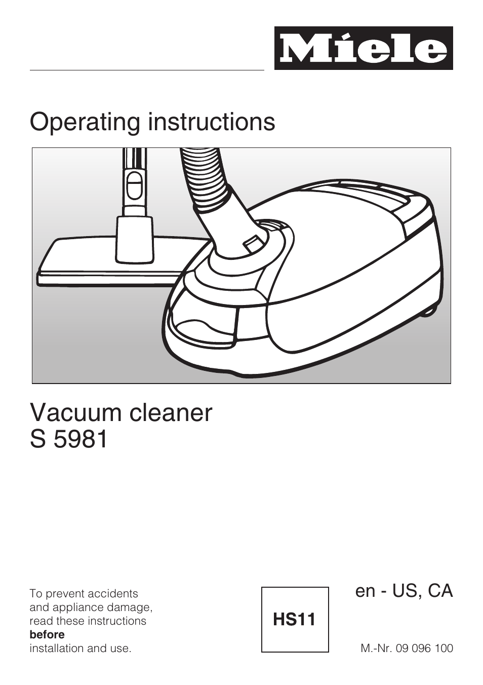 Miele S5981 User Manual | 40 pages