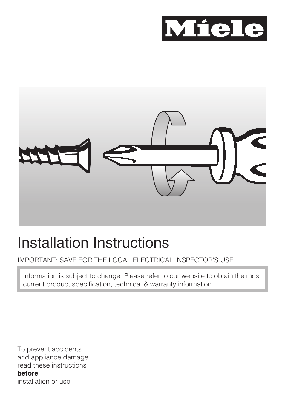 Installation instructions | Miele KM 5624 User Manual | Page 21 / 36