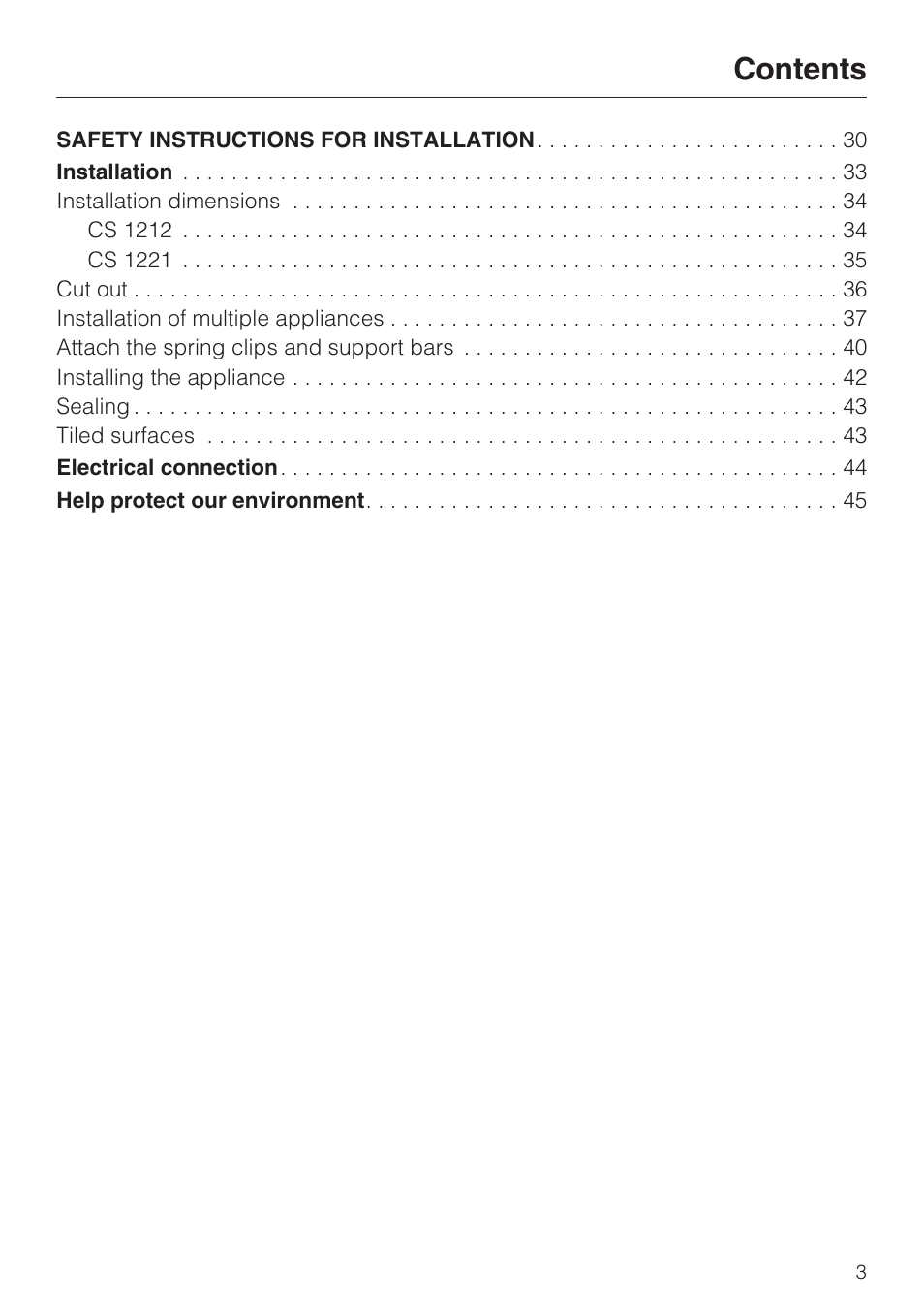 Miele CS1212 User Manual | Page 3 / 48