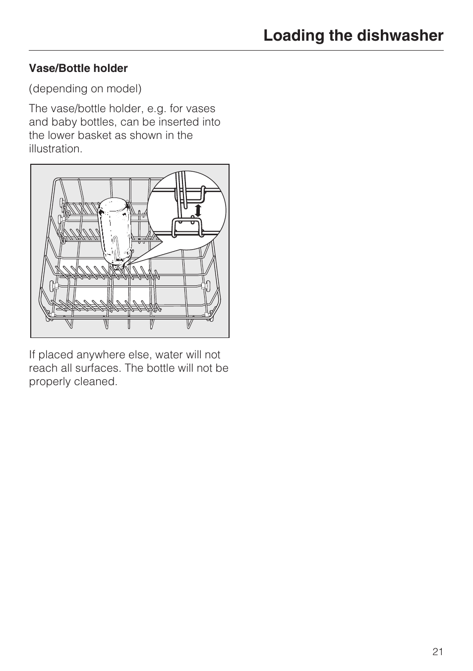 Loading the dishwasher | Miele INSPIRA G 2120 User Manual | Page 21 / 52