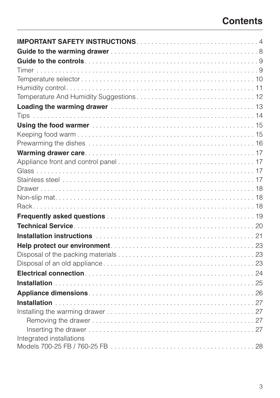 Miele ESW761-25 User Manual | Page 3 / 32