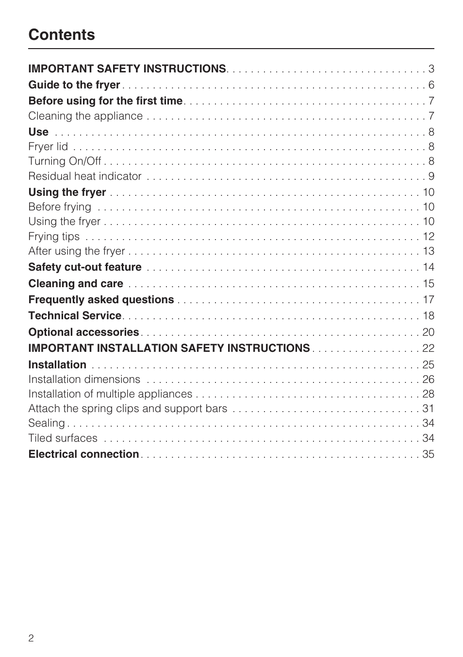 Miele CS1411 User Manual | Page 2 / 36