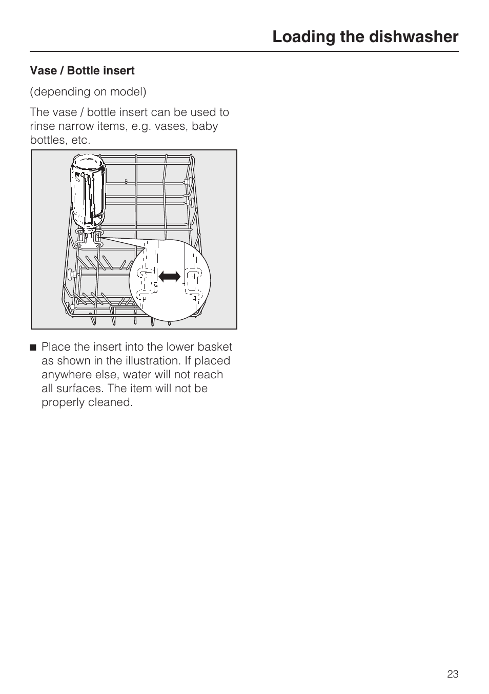 Loading the dishwasher | Miele G 1262 User Manual | Page 23 / 60