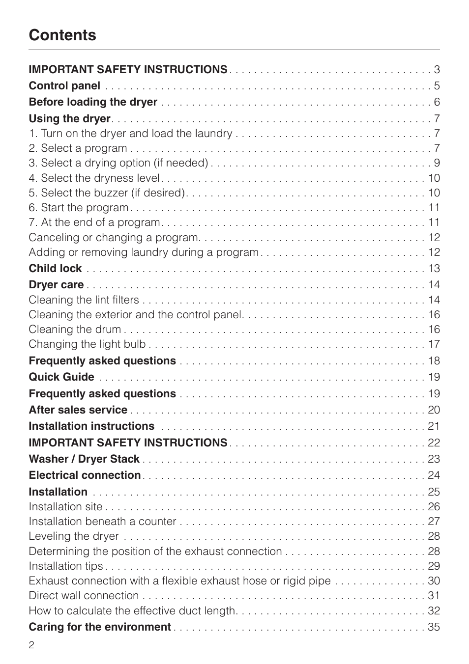 Miele T8003 User Manual | Page 2 / 40