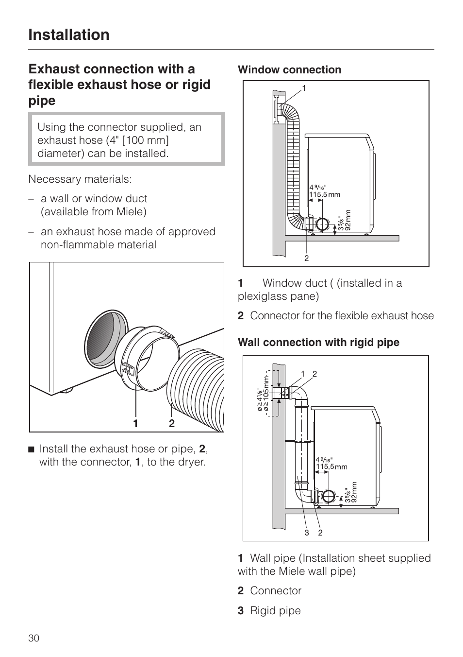 Installation | Miele T8003 User Manual | Page 34 / 40