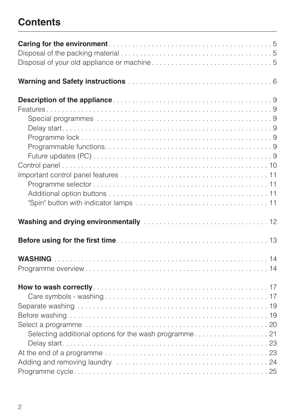 Miele WT 945 S WPS User Manual | Page 2 / 76