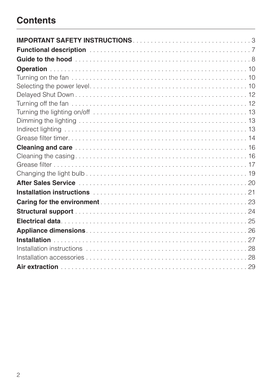 Miele DA 270-4 User Manual | Page 2 / 32