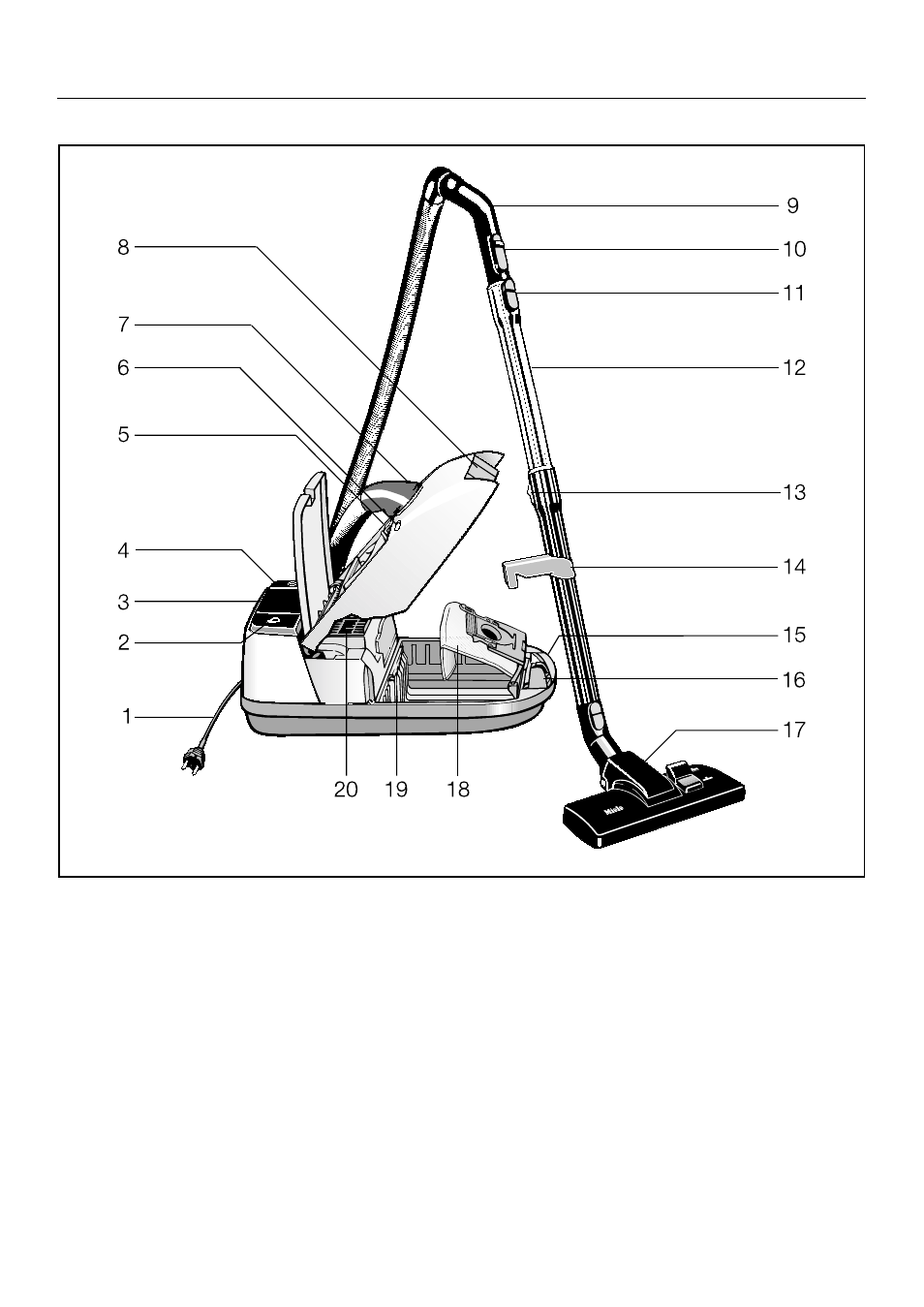 Guide to the vacuum 8, Guide to the vacuum | Miele S 246i User Manual | Page 8 / 36