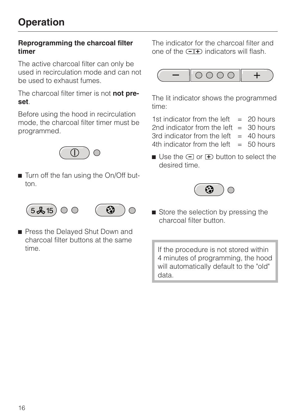 Operation | Miele DA279-3 User Manual | Page 16 / 36