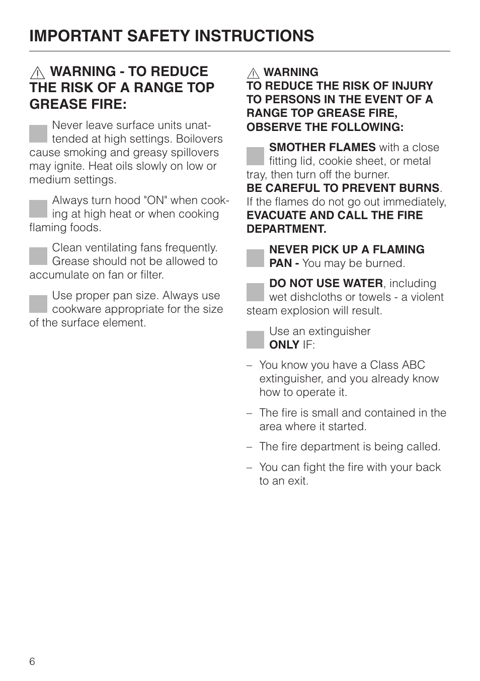 Important safety instructions | Miele DA279-3 User Manual | Page 6 / 36