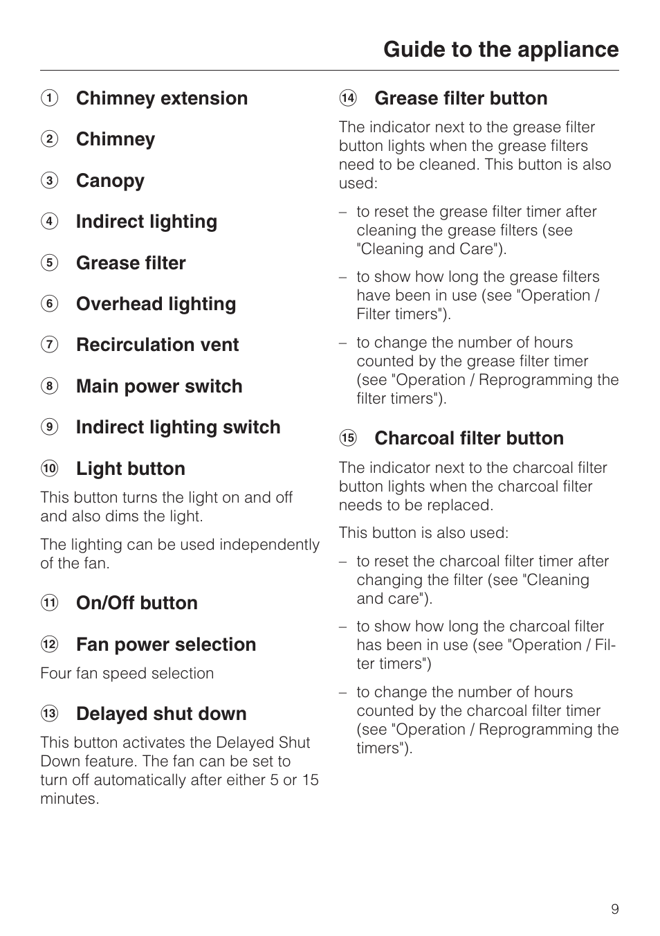 Guide to the appliance | Miele DA279-3 User Manual | Page 9 / 36