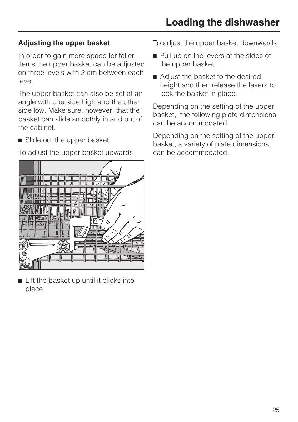 Loading the dishwasher | Miele G 5775 User Manual | Page 25 / 72