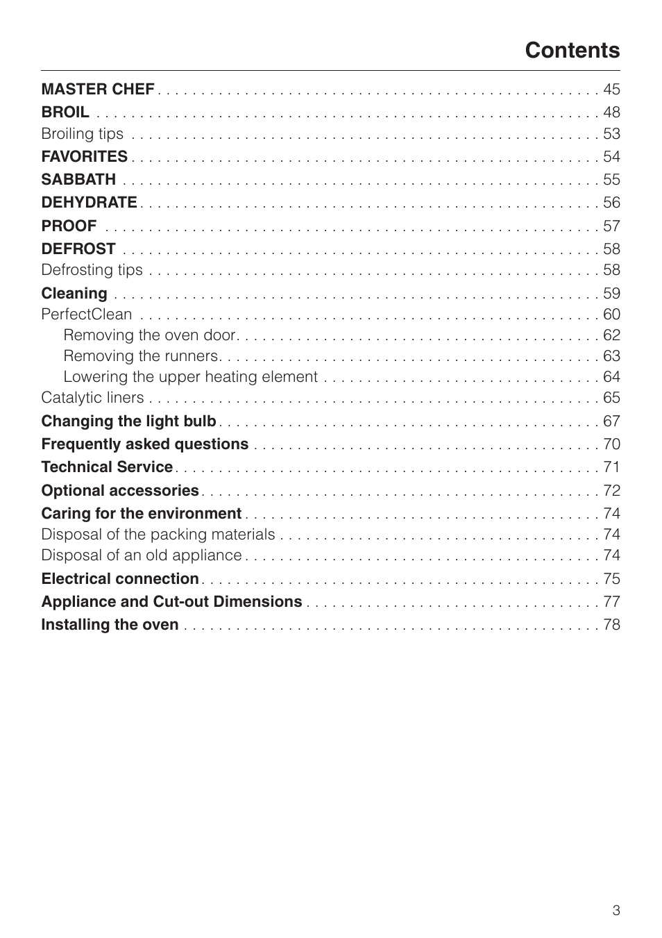 Miele H398B2 User Manual | Page 3 / 84