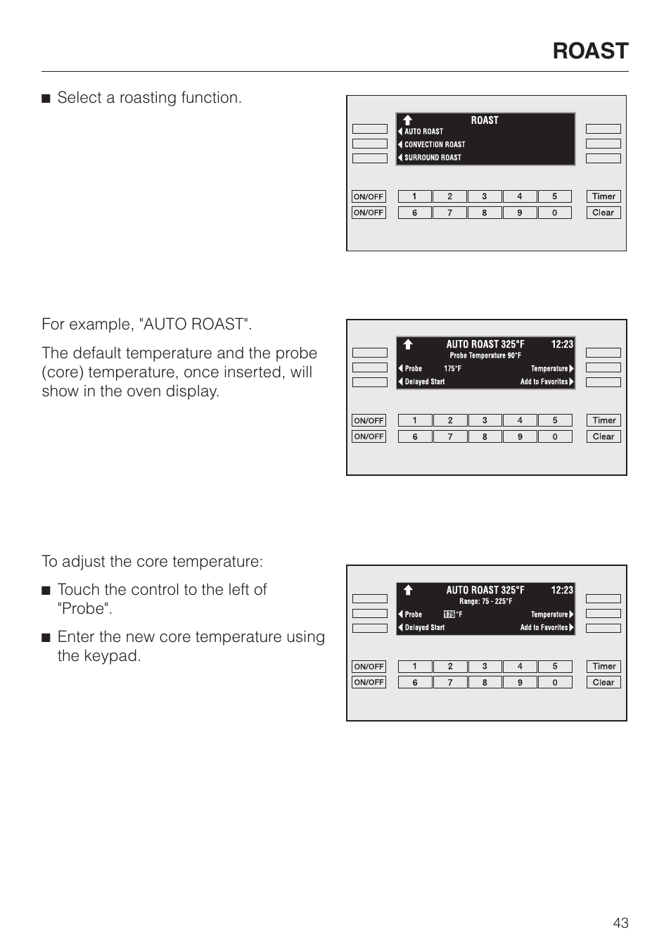 Roast | Miele H398B2 User Manual | Page 43 / 84