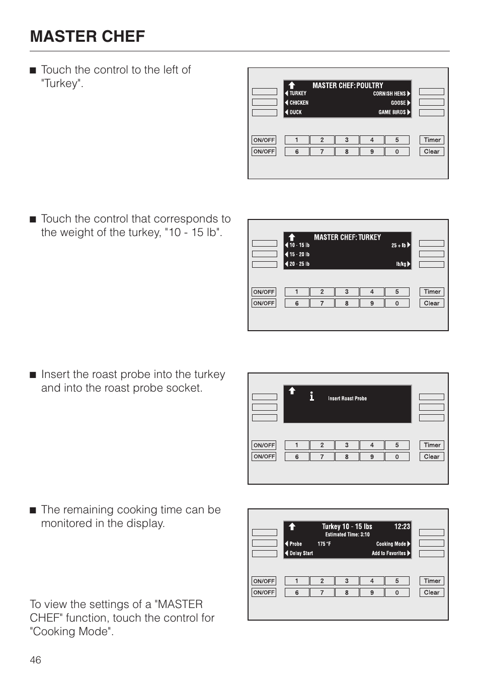 Master chef | Miele H398B2 User Manual | Page 46 / 84