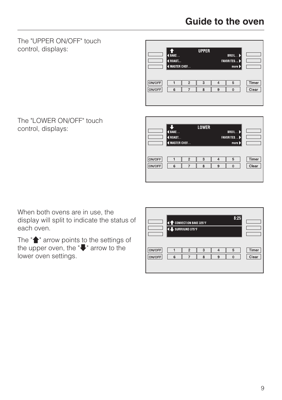 Guide to the oven | Miele H398B2 User Manual | Page 9 / 84