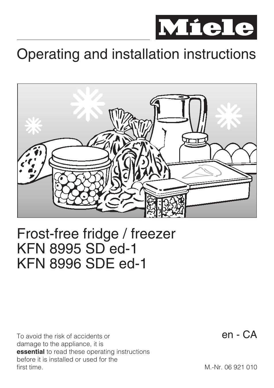 Miele KFN 8995 SD ED-1 User Manual | 60 pages