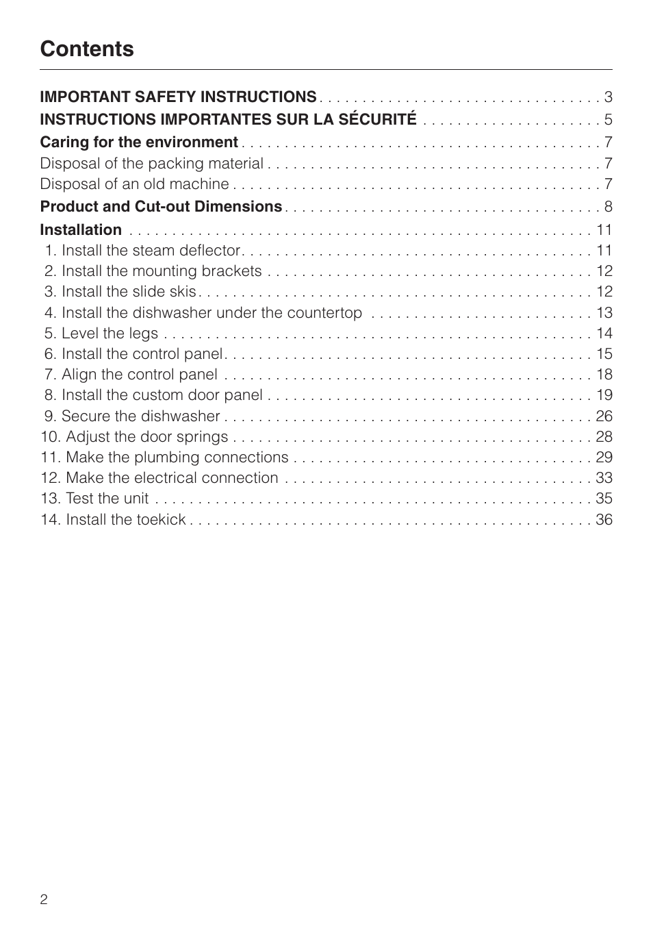 Miele HG02 User Manual | Page 2 / 40