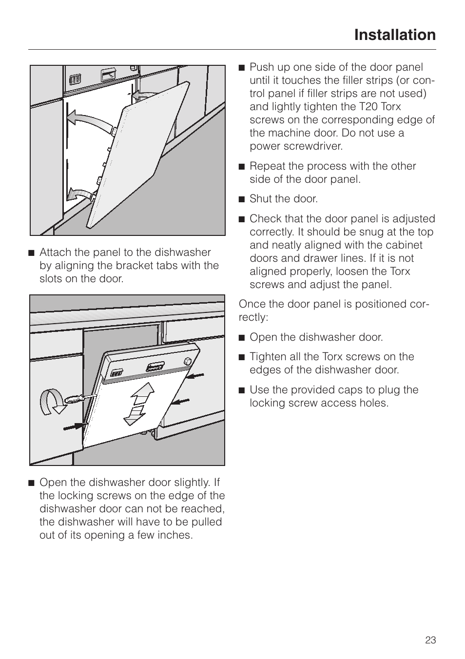 Installation | Miele HG02 User Manual | Page 23 / 40