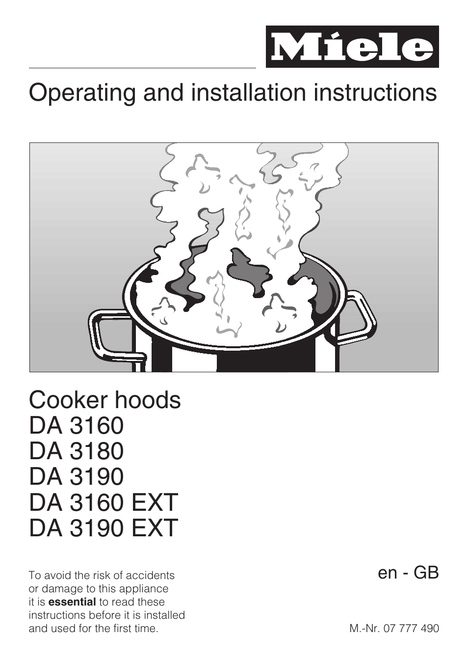 Miele DA 3190 EXT  EN User Manual | 40 pages