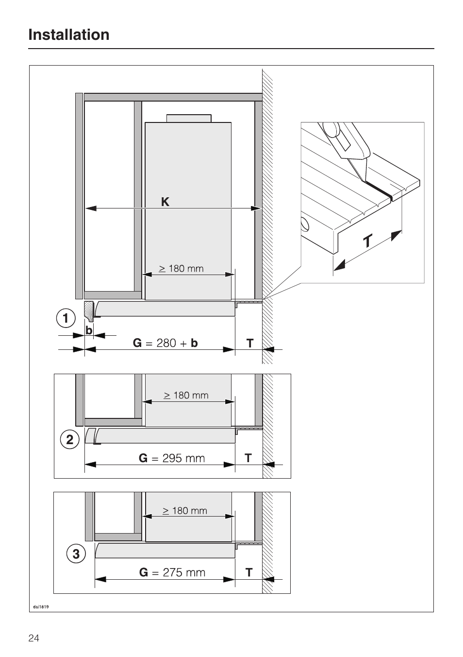 Installation | Miele DA 3190 EXT  EN User Manual | Page 24 / 40