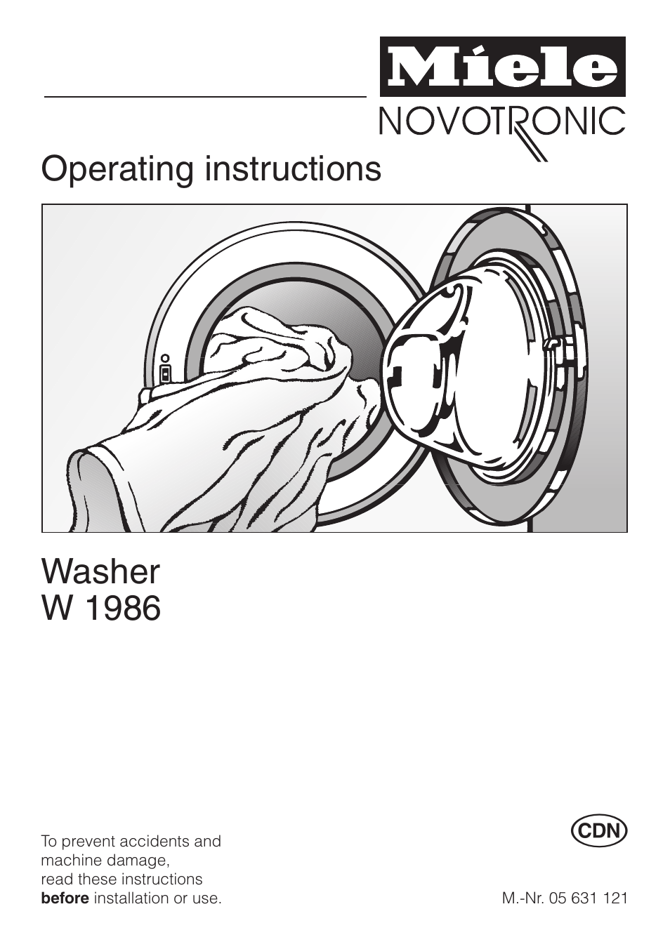 Miele NOVOTRONIC W 1986 User Manual | 52 pages