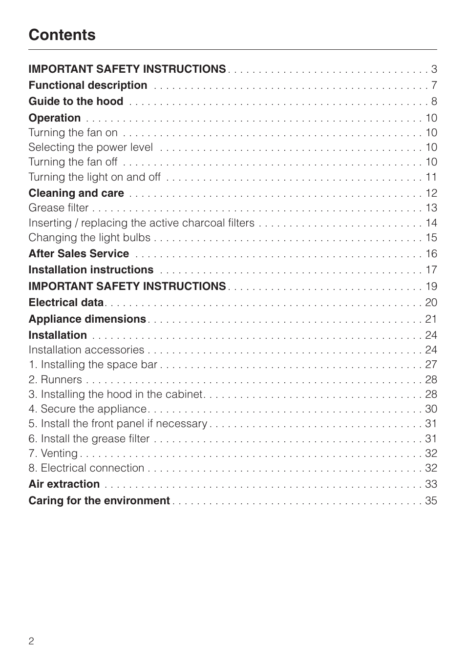 Miele DA3190 User Manual | Page 2 / 36