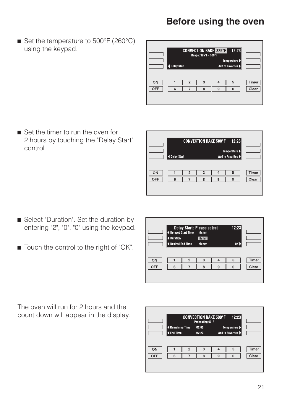 Before using the oven | Miele H396B User Manual | Page 21 / 80