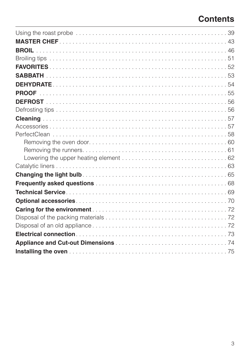 Miele H396B User Manual | Page 3 / 80