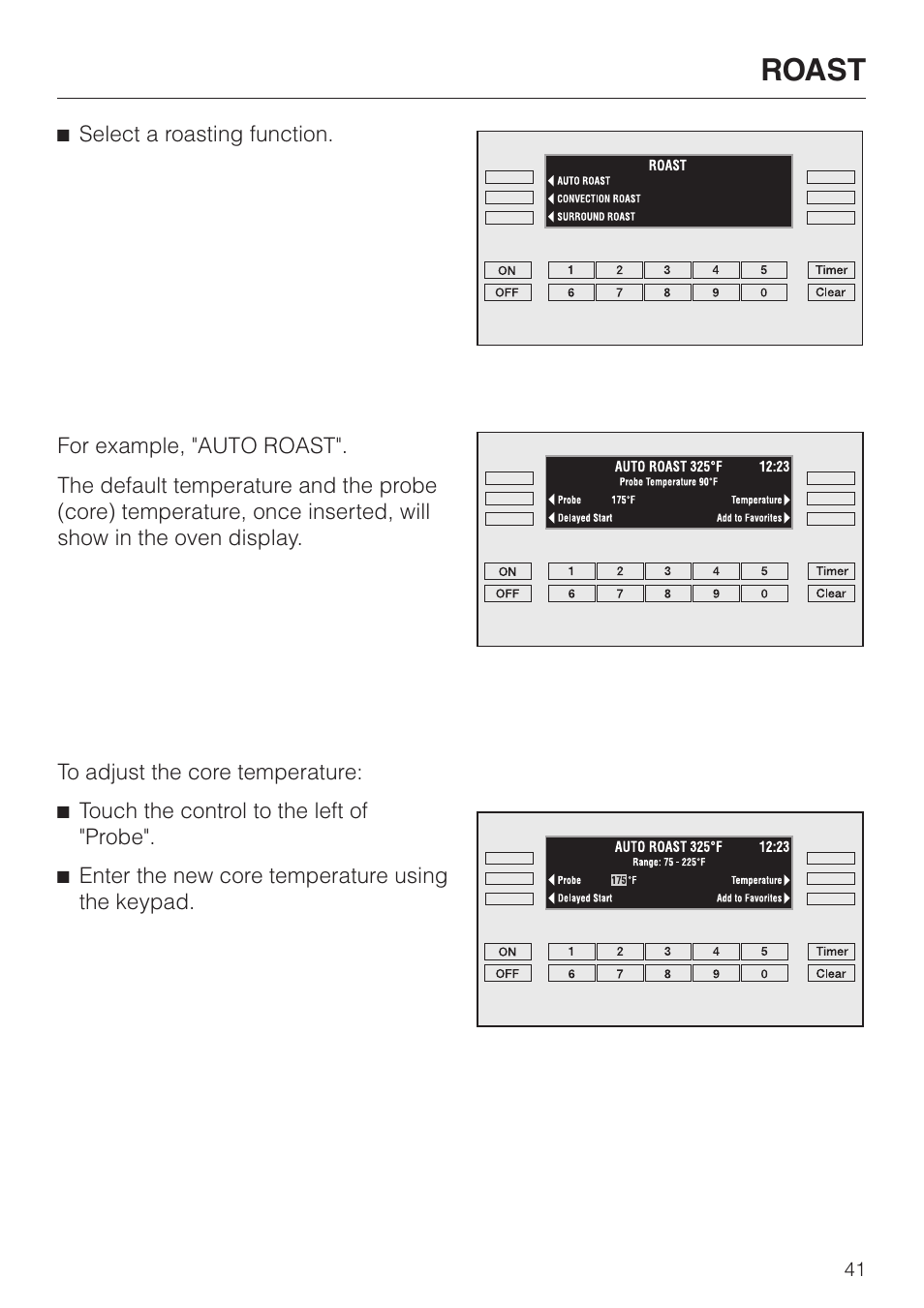 Roast | Miele H396B User Manual | Page 41 / 80