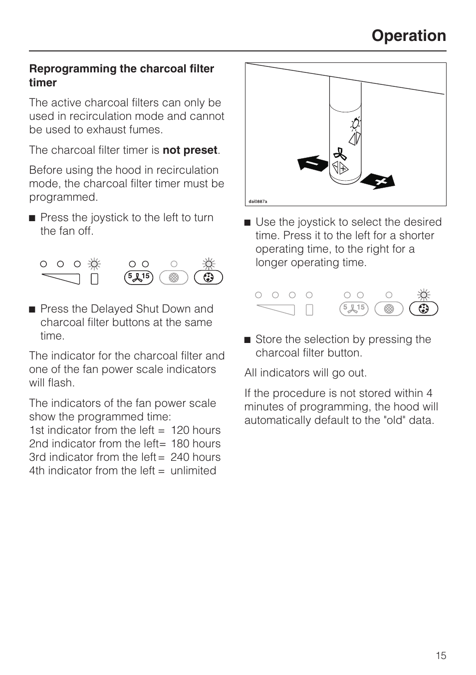 Operation | Miele DA2280 User Manual | Page 15 / 36