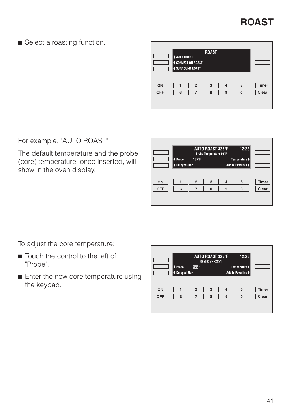 Roast | Miele H 395 BP User Manual | Page 41 / 80