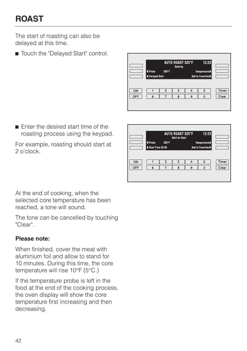 Roast | Miele H 395 BP User Manual | Page 42 / 80